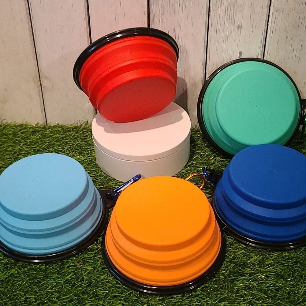 PET BOWL small travel colapsable & D hook NWT for water or food